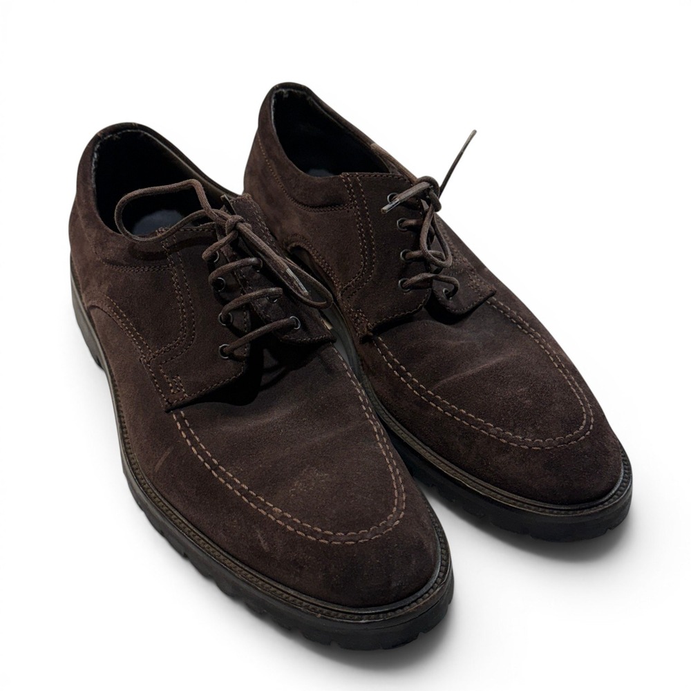 To Boot New York Adam Derrick Mens 10 Brown Suede Lug Sole Derby Shoes Italy